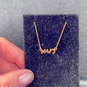 Kate Spade “Mrs” necklace worn 3 times